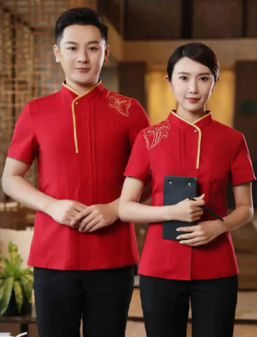 工作服，酒店工作服，紅色酒店工作服，工作服制服